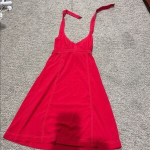 Athleta Red Halter Dress
